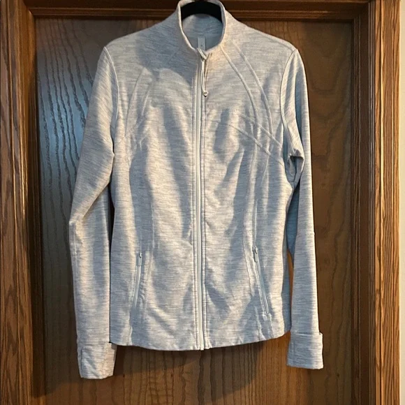 Lululemon Define jacket- white/ Light Gray Striped - Picture 8 of 8
